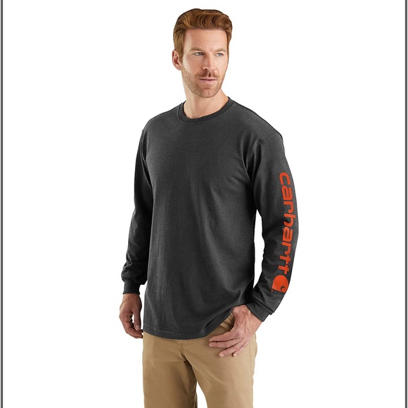 Carhartt Other - Carhartt Gray and Orange Long Sleeve Tee